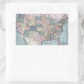 Amerikaanse kaart Rechthoekige Sticker (Tas)
