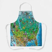 Amerikaanse kaart schort (Voorkant)