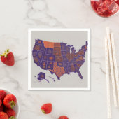 Amerikaanse kaart servet (Insitu)