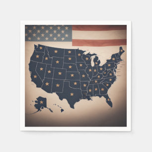 Amerikaanse kaart servet