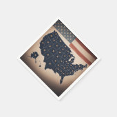 Amerikaanse kaart servet (Hoek)