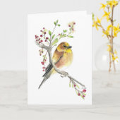 Amerikaanse Kaart van Goldfinch Bird (Gele Bloem)
