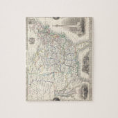 Amerikaanse kaart van Tallis en Rapkin Legpuzzel (Verticaal)