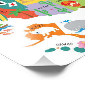 Amerikaanse kaart voor kinderen foto afdruk (Hoek)