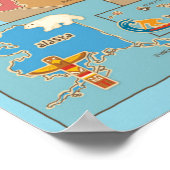 Amerikaanse kaart voor kinderen poster (Hoek)