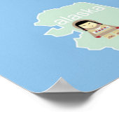 Amerikaanse kaart voor kinderen Whimsical Poster (Hoek)