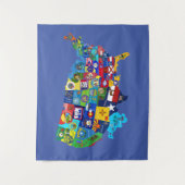 Amerikaanse kaart wandkleed (Voorkant)