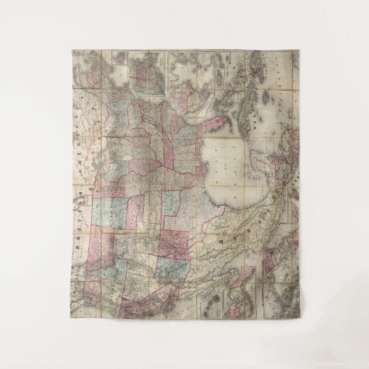 Amerikaanse kaart Wandkleed (Voorkant)