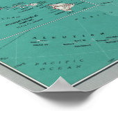 Amerikaanse kaarten, Poster met gedrukte wegenkaar (Hoek)