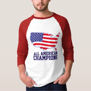 Amerikaanse kaartvlag Alle Amerikaanse Champions t T-shirt