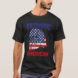 Amerikaanse kale adelaar Amerikaanse vlag Patriott T-shirt