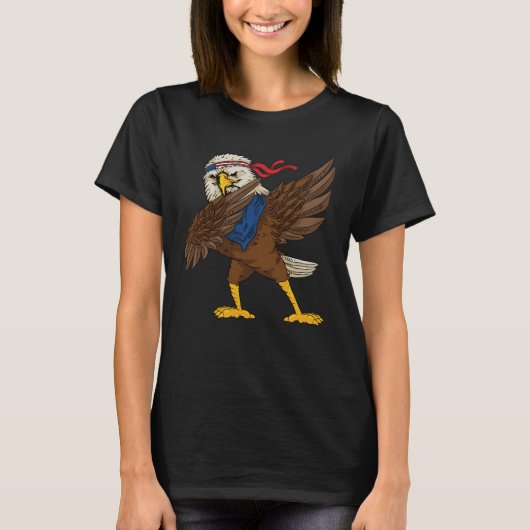 Amerikaanse kale adelaar dabbing 2021 dab dans 4e t-shirt (Voorkant)