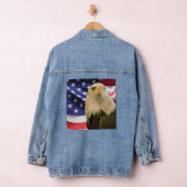 Amerikaanse Kale Adelaar en Vlag Vrouwen Denim Jacket (Hangar)