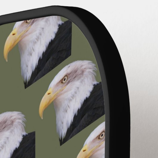 Amerikaanse kale adelaar hoofd patroon pickleball paddle (Links Detail)