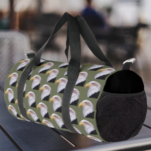 Amerikaanse kale adelaar hoofd patroon plunjezak