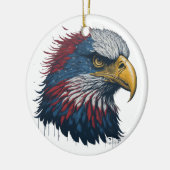 Amerikaanse kale adelaar keramisch ornament (Links)
