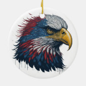 Amerikaanse kale adelaar keramisch ornament (Achterkant)