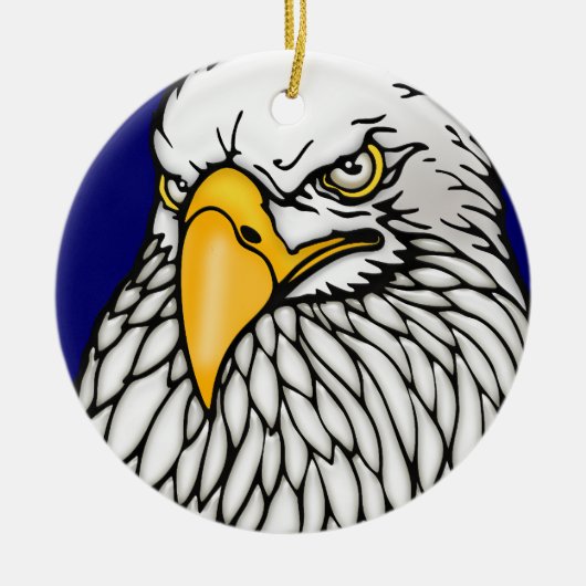 Amerikaanse kale adelaar keramisch ornament (Voorkant)