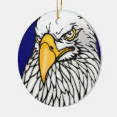 Amerikaanse kale adelaar keramisch ornament (Links)