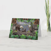 Amerikaanse kale adelaar kerst Kaart (Voorkant)