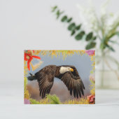 Amerikaanse kale adelaar kerst Kaart (Staand voorkant)