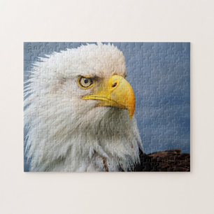 Amerikaanse kale adelaar portretontwerper legpuzzel