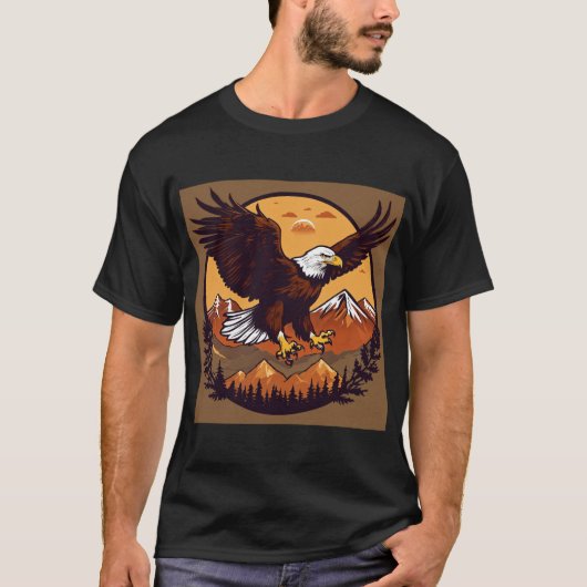 Amerikaanse kale adelaar t-shirt (Voorkant)