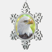 Amerikaanse kale adelaar tin sneeuwvlok ornament (Rechts)