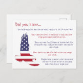 Amerikaanse kale arend feiten briefkaart (Voorkant / Achterkant)