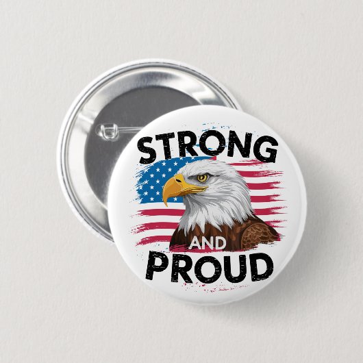 Amerikaanse Kale Eagle Flag Pin op Button (Voorkant /achterkant)