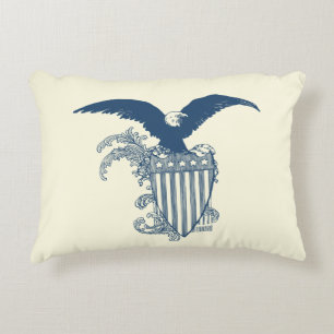 Amerikaanse Kale Eagle Stars Stripes Shield Accent Kussen