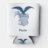  Amerikaanse Kale Eagle Stars Stripes Shield Blikjeskoeler (Voorkant)