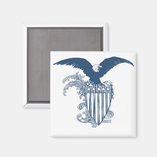  Amerikaanse Kale Eagle Stars Stripes Shield Magneet (Voorkant / Achterkant)