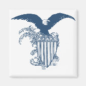  Amerikaanse Kale Eagle Stars Stripes Shield Magneet (Voorkant)