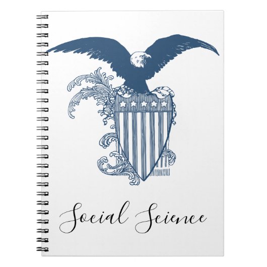 Amerikaanse Kale Eagle Stars Stripes Shield Notitieboek (Voorkant)