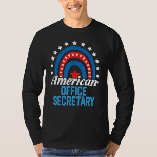 Amerikaanse kantoorbediende Regenboog Usa Vlag 4 j T-shirt
