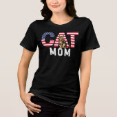 Amerikaanse kattenmoeder Tri-Blend shirt (Voorkant)