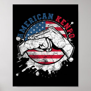 Amerikaanse Kenpo Karate Black Belt Dojo Martial A Poster