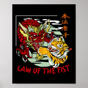 Amerikaanse Kenpo Karate Chinese karakters wet van Poster