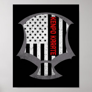 Amerikaanse Kenpo Karate Martial Artiest Poster