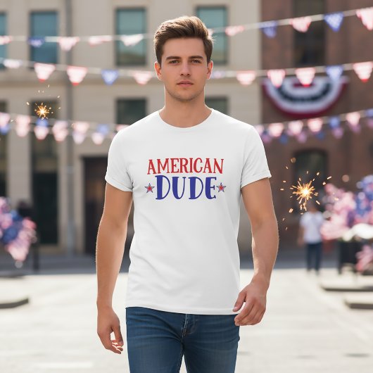Amerikaanse kerel 4 juli T-shirt