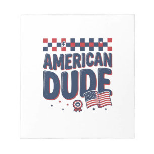 Amerikaanse Kerel Patriottisch Vintage T-shirt Ont Notitieblok