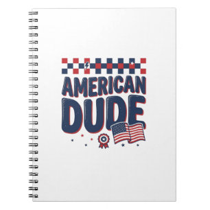 Amerikaanse Kerel Patriottisch Vintage T-shirt Ont Notitieboek