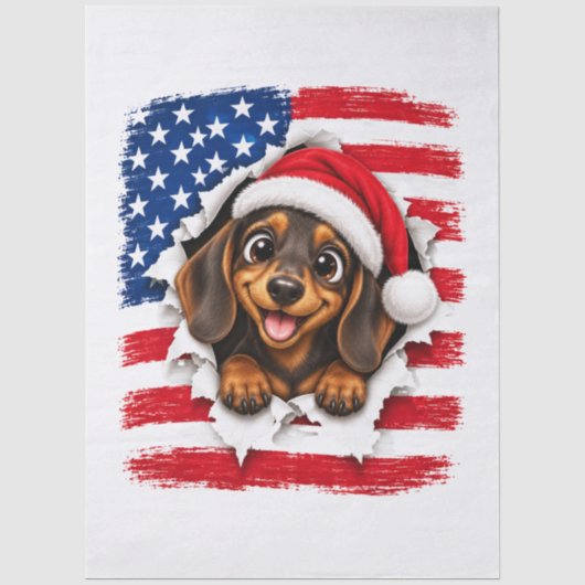 Amerikaanse Kerst Doedel Tissuepapier (Voorkant)