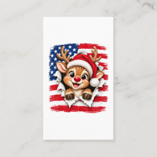 Amerikaanse Kerst Rendieren Contactkaartje
