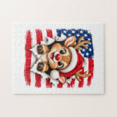 Amerikaanse Kerst Rendieren Legpuzzel (Horizontaal)