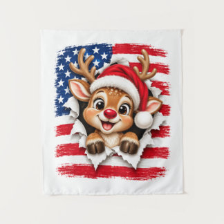 Amerikaanse Kerst Rendieren Wandkleed