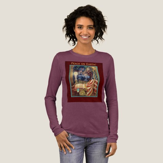 Amerikaanse Kerst Tri-Blend Shirt (Voorkant)