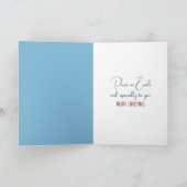 Amerikaanse kerstboom op het strand feestdagen kaart (Binnen)