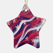 Amerikaanse kerstboomvlag keramisch ornament (Links)